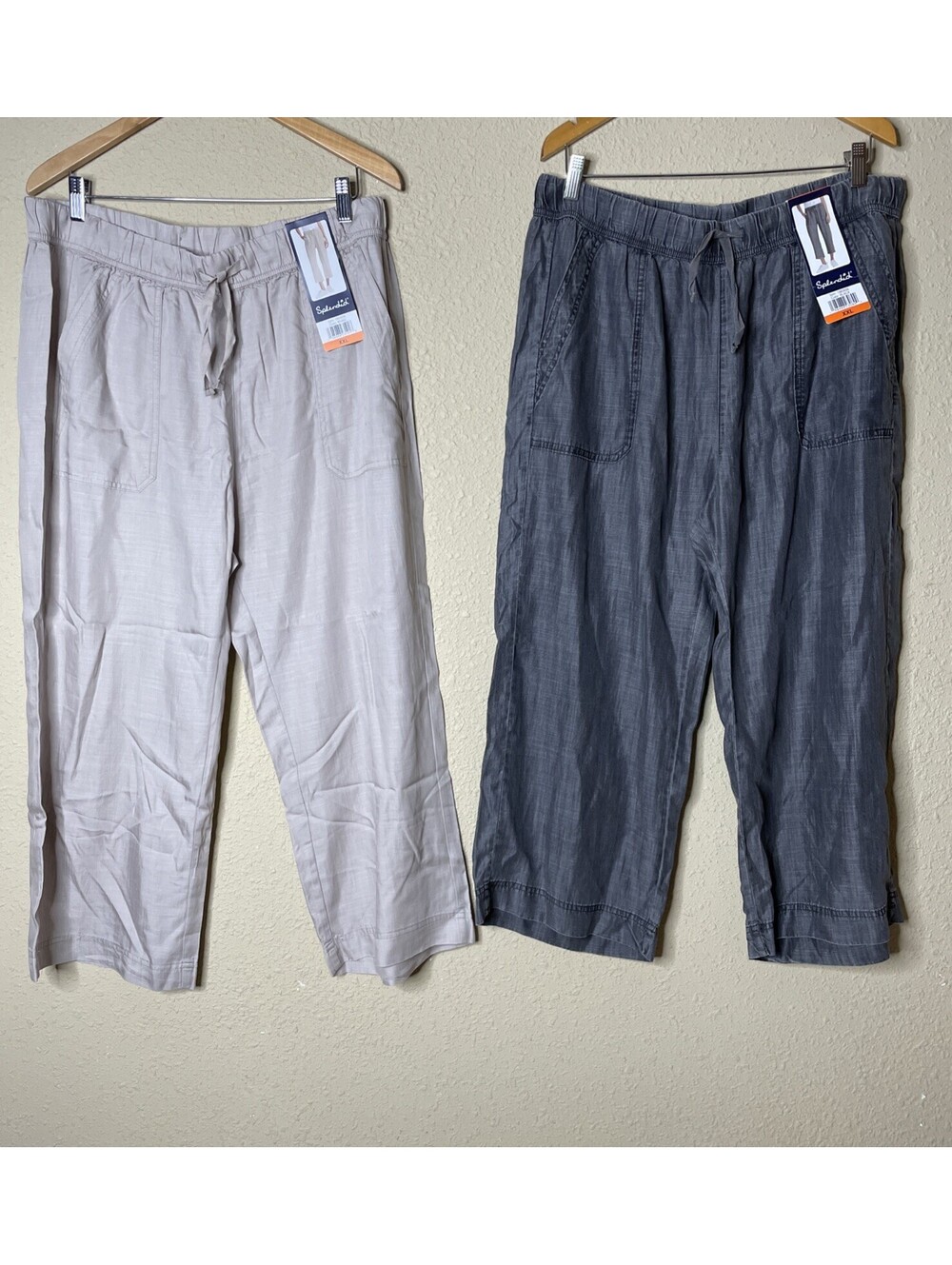 NWT Splendid Women’s Wide Leg Crop Ankle Pull - on Pant XXL Drawstring Set of 2